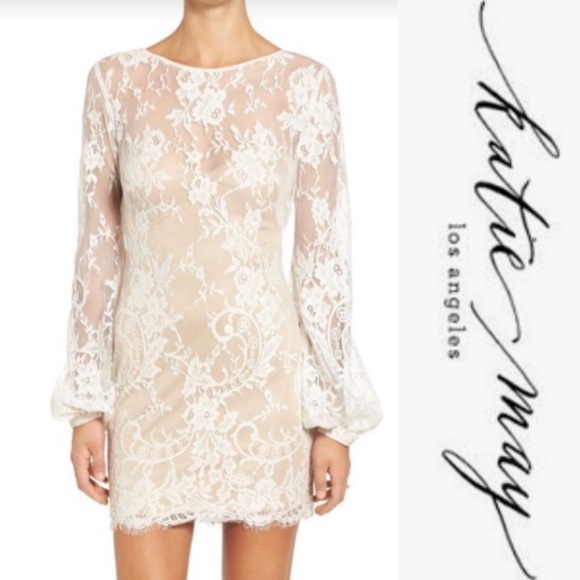 Katie May Britney Lace Long Sleeve Mini Dress - Picture 2 of 14